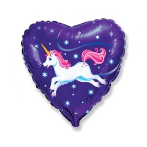 Folijski balon jednorog srce, 45 cm