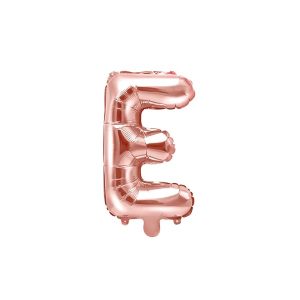 Folijski balon 35cm, slovo E, rose gold