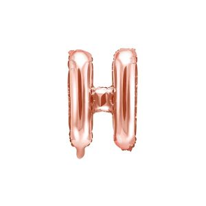 Folijski balon 35cm, slovo H, rose gold