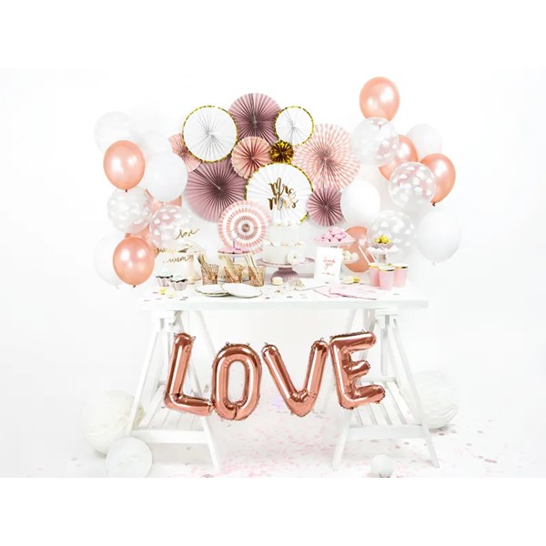 Folijski balon 35cm, slovo L, rose gold - Slika 4