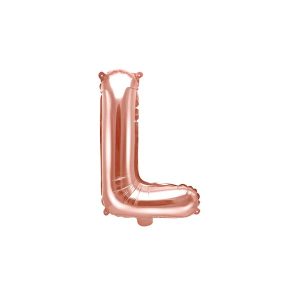 Folijski balon 35cm, slovo L, rose gold