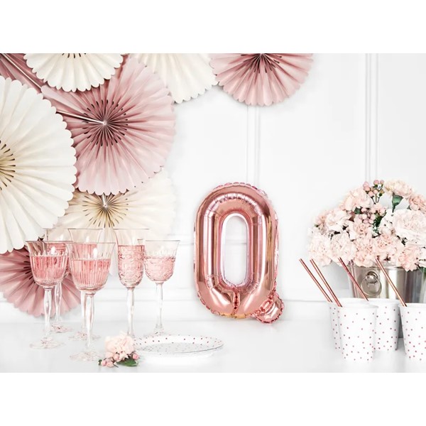 Folijski balon 35cm, slovo Q, rose gold - Slika 2