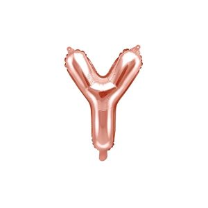 Folijski balon 35cm, slovo Y, rose gold