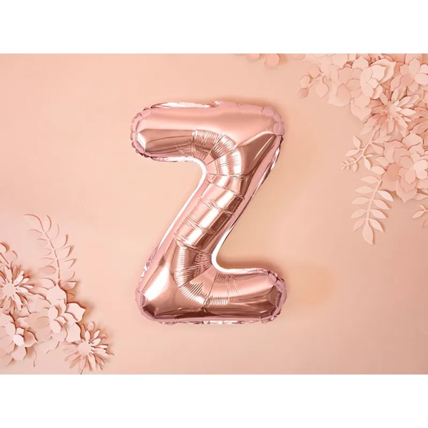Folijski balon 35cm, slovo Z, rose gold - Slika 2