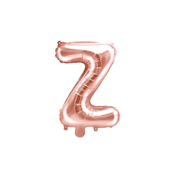 Folijski balon 35cm, slovo Z, rose gold