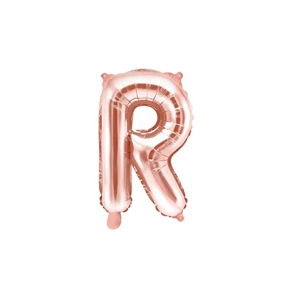 Folijski balon 35cm, slovo R, rose gold
