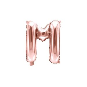 Folijski balon 35cm, slovo M, rose gold