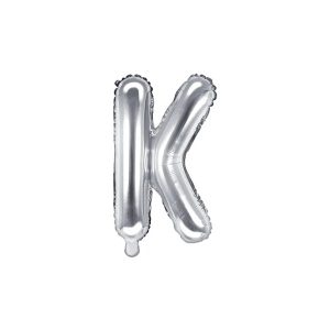 Folijski balon 35cm, slovo K, silver