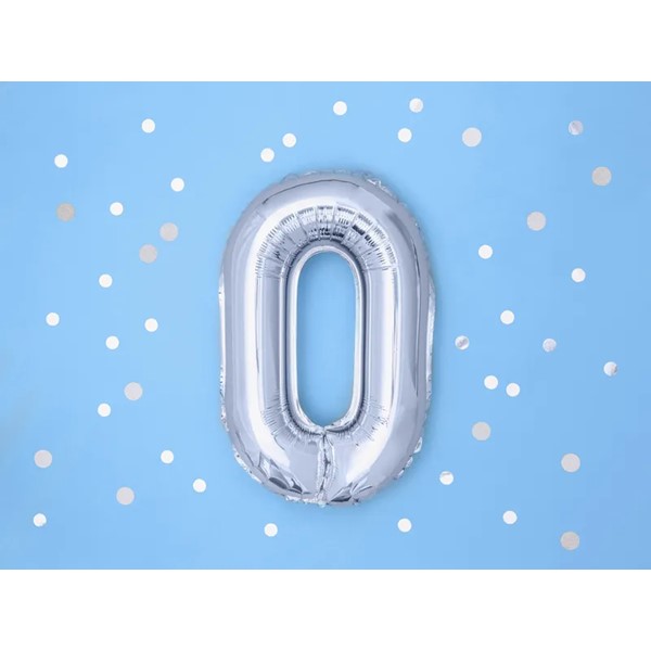 Folijski balon 35cm, slovo O, silver - Slika 2