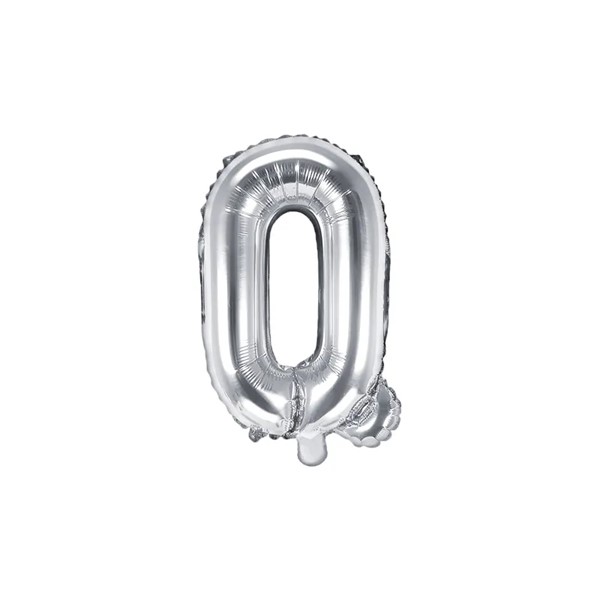 Folijski balon 35cm, slovo Q, silver