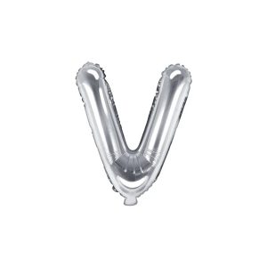 Folijski balon 35cm, slovo V, silver