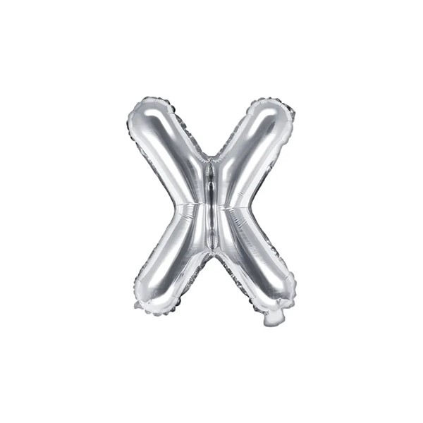 Folijski balon 35cm, slovo X, silver
