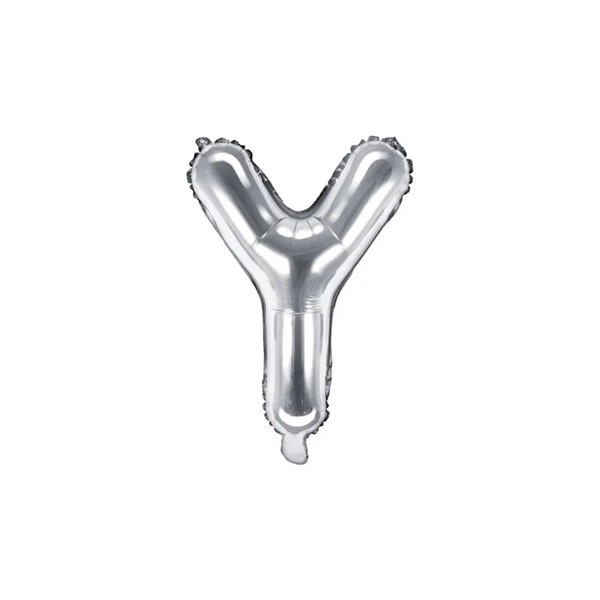 Folijski balon 35cm, slovo Y, silver