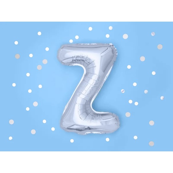 Folijski balon 35cm, slovo Z, silver - Slika 2