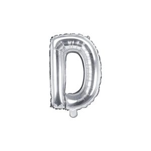 Folijski balon 35cm, slovo D, silver