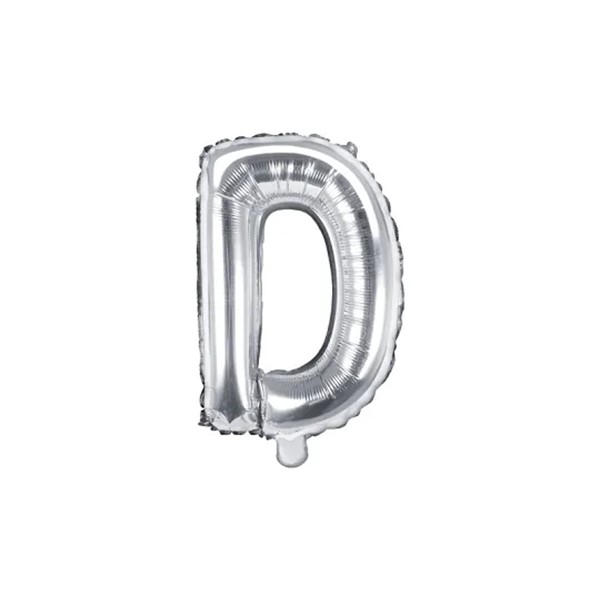 Folijski balon 35cm, slovo D, silver