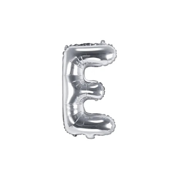 Folijski balon 35cm, slovo E, silver