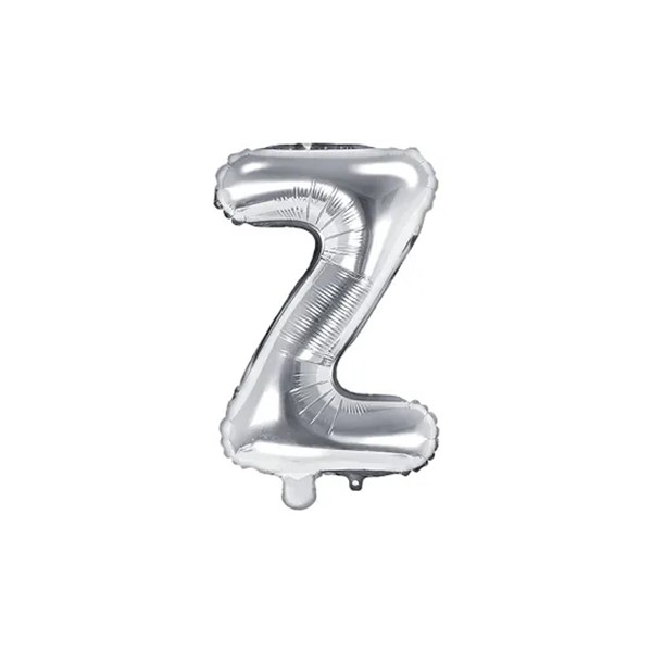 Folijski balon 35cm, slovo Z, silver