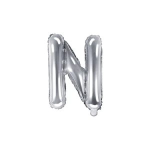 Folijski balon 35cm, slovo N, silver