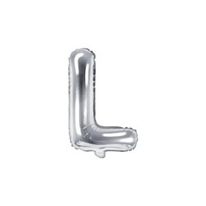 Folijski balon 35cm, slovo L, silver
