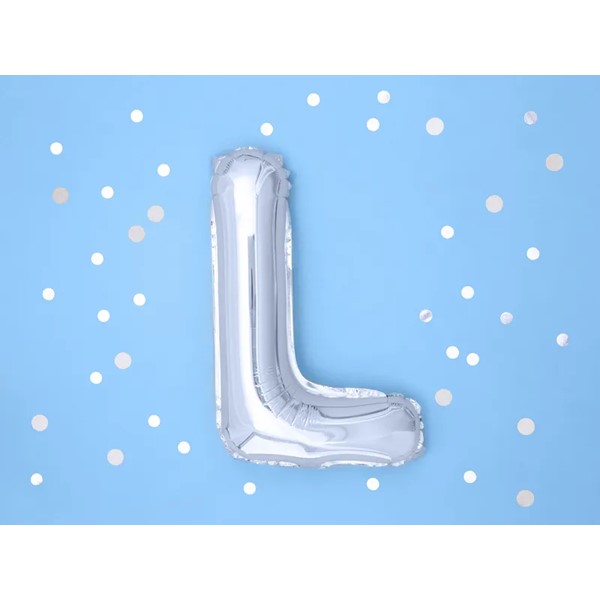 Folijski balon 35cm, slovo L, silver - Slika 2