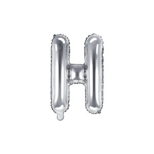Folijski balon 35cm, slovo H, silver