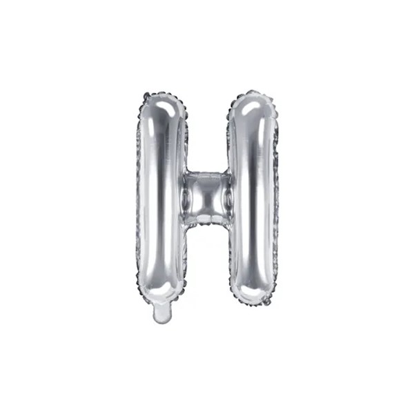 Folijski balon 35cm, slovo H, silver