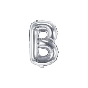 Folijski balon 35cm, slovo B, silver