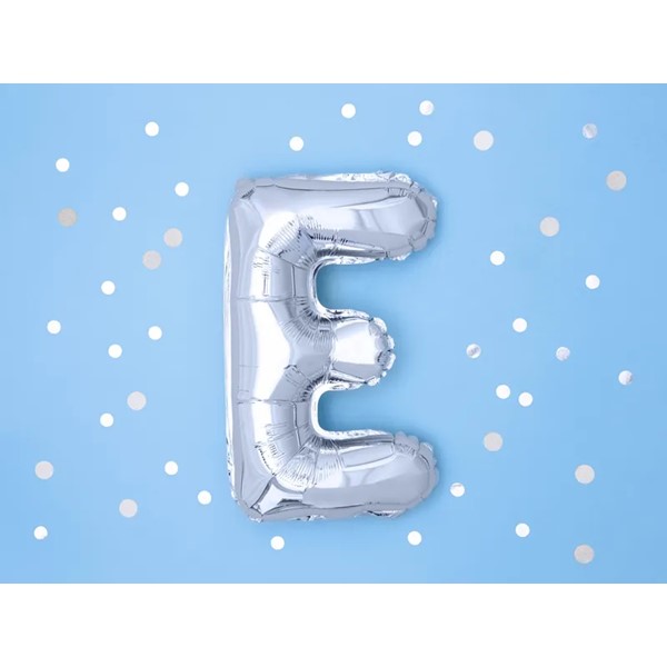Folijski balon 35cm, slovo E, silver - Slika 2