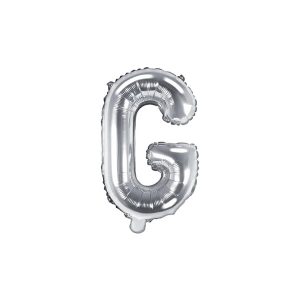 Folijski balon 35cm, slovo G, silver