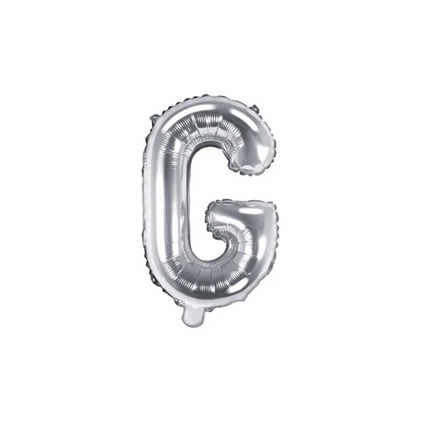 Folijski balon 35cm, slovo G, silver
