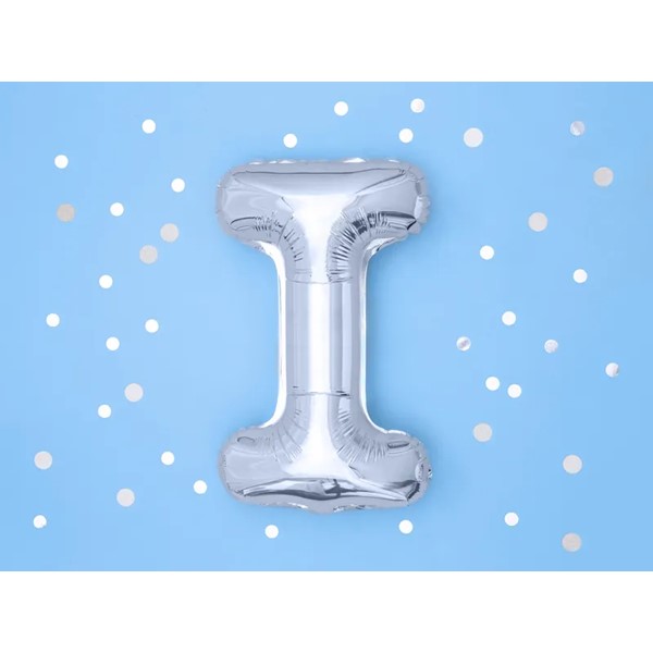 Folijski balon 35cm, slovo I, silver - Slika 2