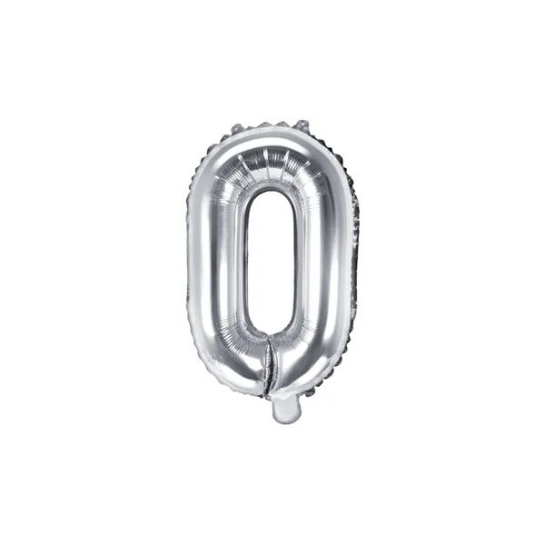 Folijski balon 35cm, slovo O, silver