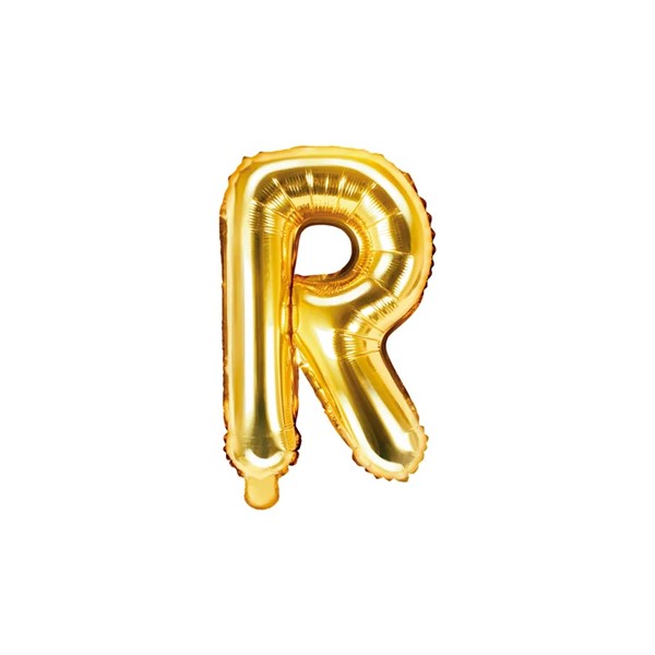 Folijski balon 35cm, slovo R, gold