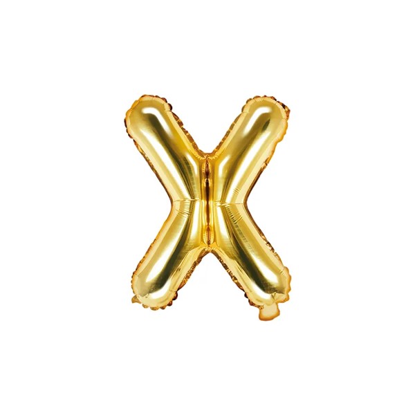 Folijski balon 35cm, slovo X, gold