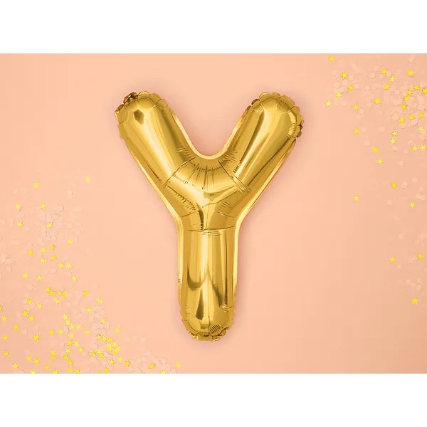Folijski balon 35cm, slovo Y, gold - Slika 2