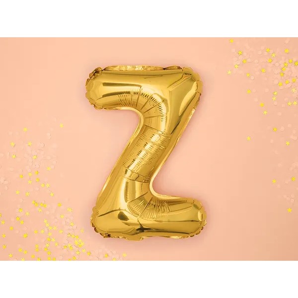 Folijski balon 35cm, slovo Z, gold - Slika 2