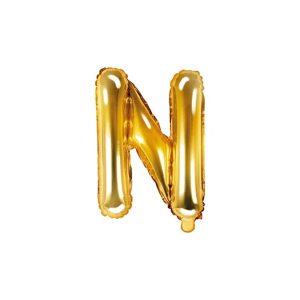 Folijski balon 35cm, slovo N, gold