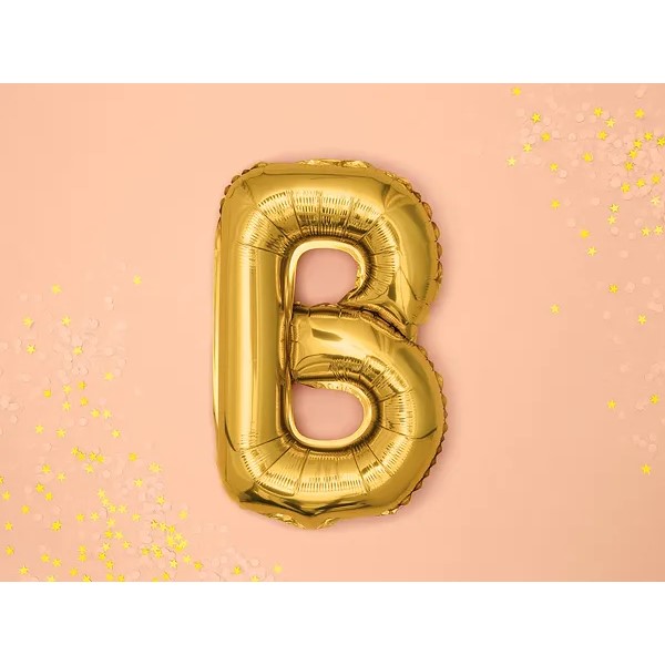 Folijski balon 35cm, slovo B, gold - Slika 2