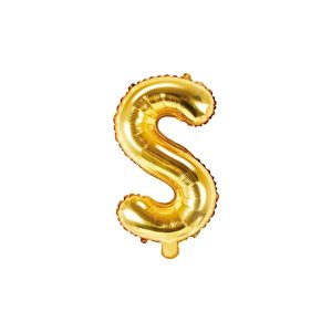 Folijski balon 35cm, slovo S, gold