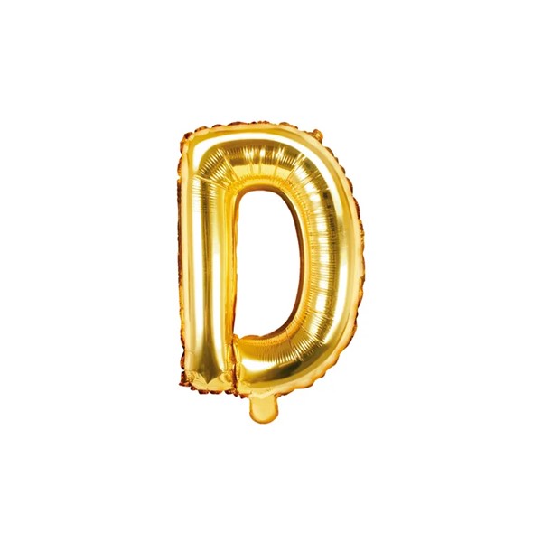 Folijski balon 35cm, slovo D, gold