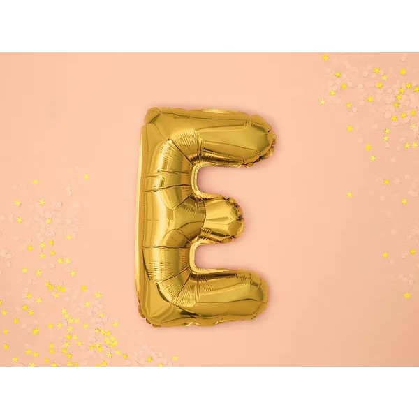 Folijski balon 35cm, slovo E, gold - Slika 2