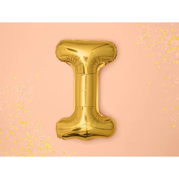 Folijski balon 35cm, slovo I, gold - Slika 2