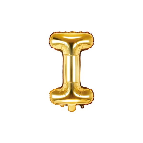 Folijski balon 35cm, slovo I, gold