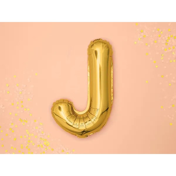 Folijski balon 35cm, slovo J, gold - Slika 2