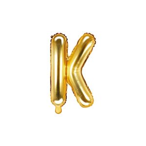 Folijski balon 35cm, slovo K, gold