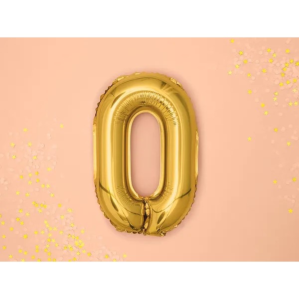 Folijski balon 35cm, slovo O, gold - Slika 2