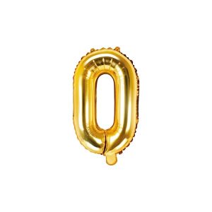 Folijski balon 35cm, slovo O, gold