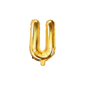 Folijski balon 35cm, slovo U, gold