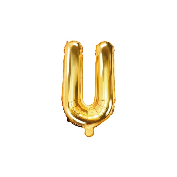 Folijski balon 35cm, slovo U, gold